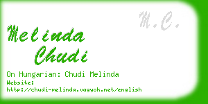 melinda chudi business card